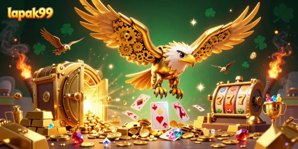 Engage with lapak99 by witnessing a spectacular 3D illustration of casino riches and excitement.