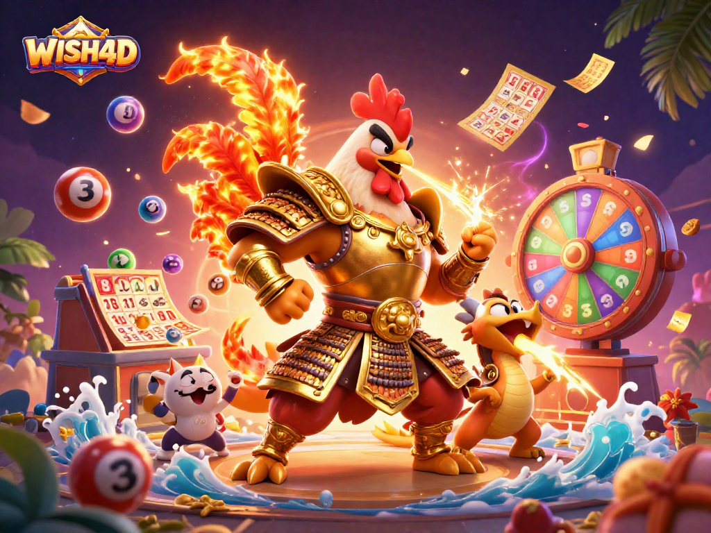 Engage with WISH4D's thrilling casino adventures featuring dynamic characters and vibrant gaming elements.