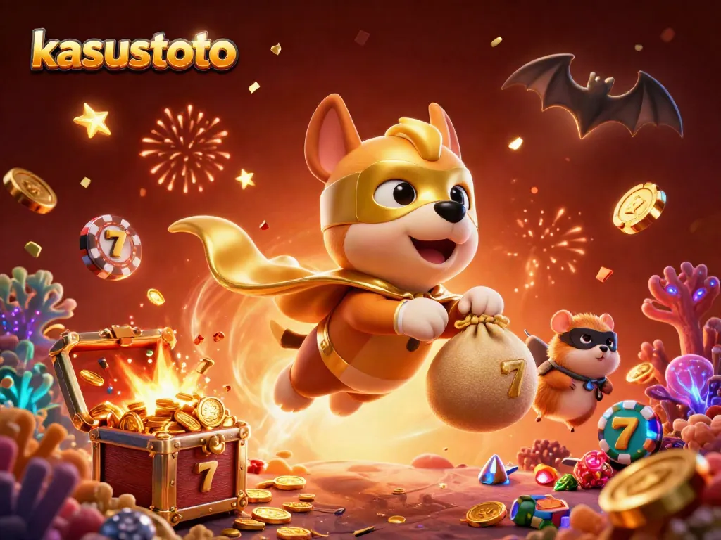 Permainan slot yang menarik di kasustoto, menampilkan karakter unik dan tema kasino yang meriah.