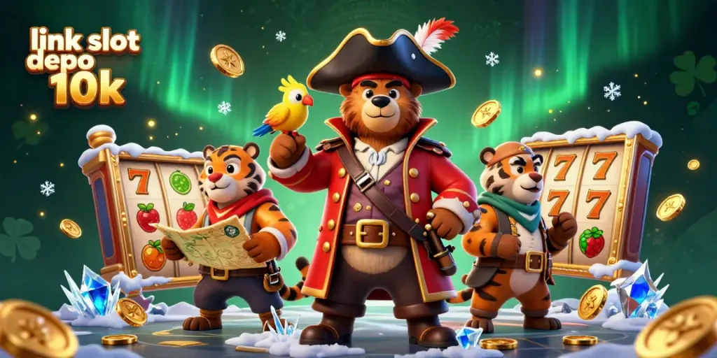 Spin the reels at link slot depo 10k with vibrant characters and dynamic slot elements.