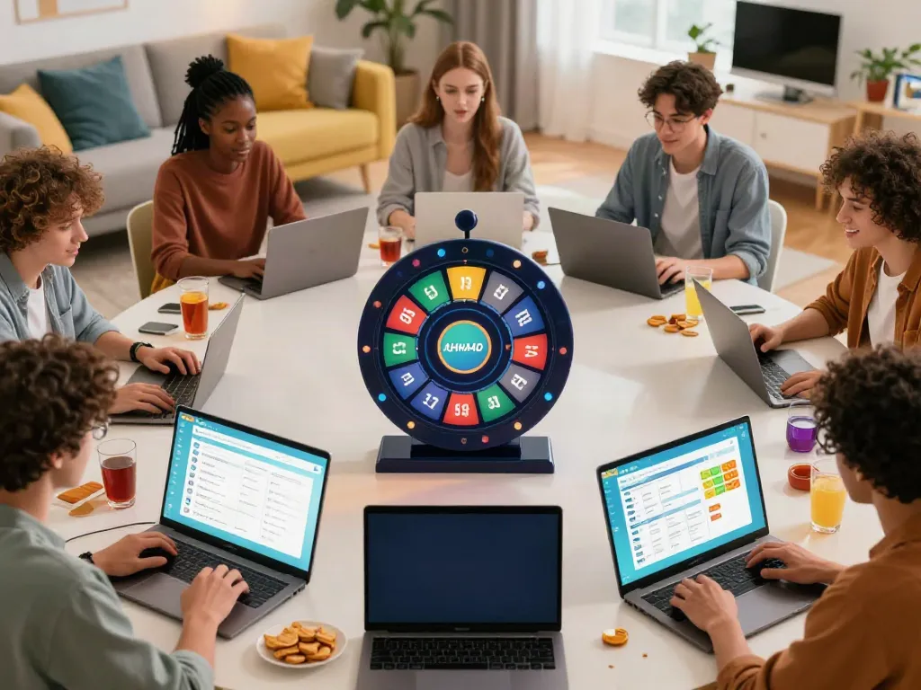 Players enjoying the AHHA4D online lottery experience with engaging visuals and vibrant setup.