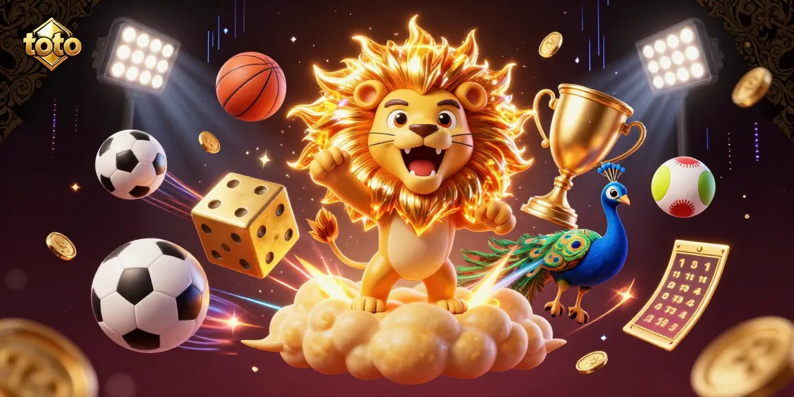 Experience thrilling toto sports betting with vibrant 3D characters and dynamic game elements.